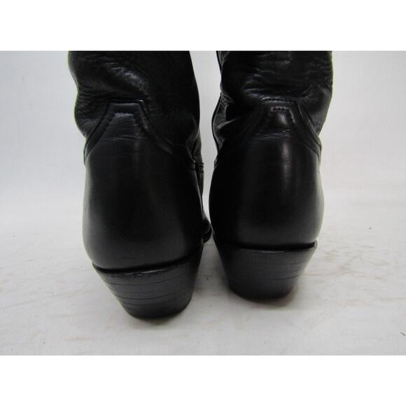 TONY LAMA Mens Size 9 EE Black Leather Cowboy Western Boots main image 4